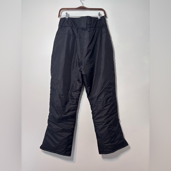 ARCTIC QUEST Insulated Black Snow Ski Pants Snap Button Waist Size Large - Picture 6 of 9
